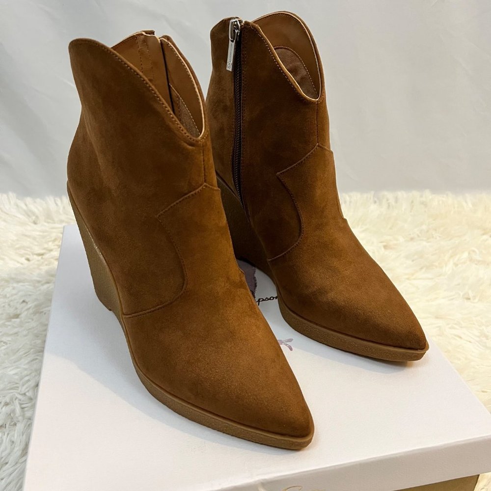 Jessica Simpson Crais Bootie Wedge Size 8 Brown NEW! - Picture 15 of 16